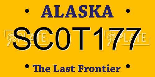 SC0T177 Alaska License Plate