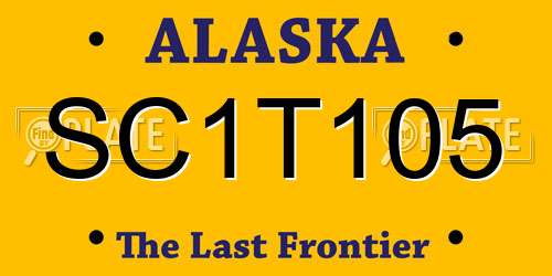 SC1T105 Alaska License Plate
