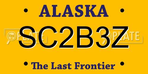 SC2B3Z Alaska License Plate