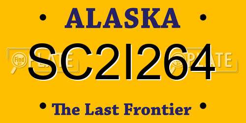 SC2I264 Alaska License Plate