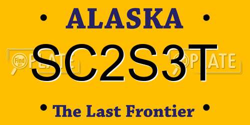SC2S3T Alaska License Plate