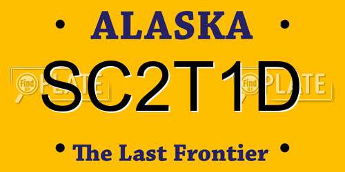 SC2T1D Alaska License Plate