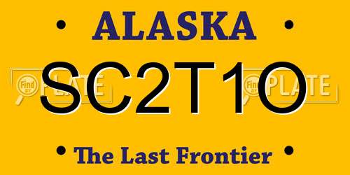 SC2T1O Alaska License Plate