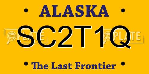 SC2T1Q Alaska License Plate