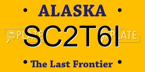SC2T6I Alaska License Plate