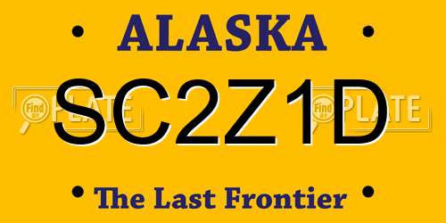 SC2Z1D Alaska License Plate