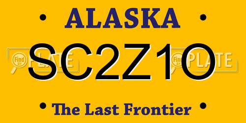 SC2Z1O Alaska License Plate