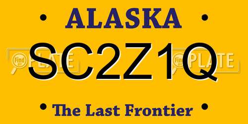 SC2Z1Q Alaska License Plate