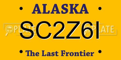 SC2Z6I Alaska License Plate