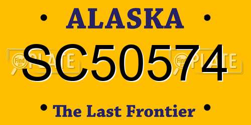 SC50574 Alaska License Plate