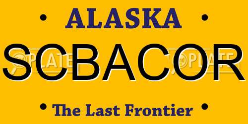 SCBACOR Alaska License Plate