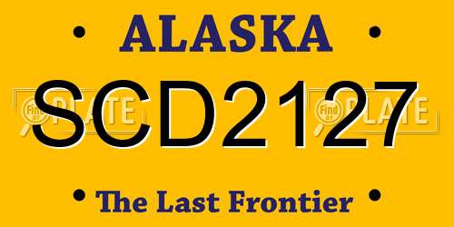 SCD2127 Alaska License Plate
