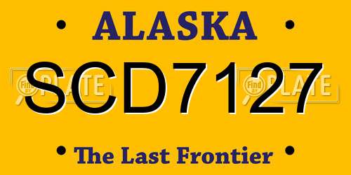 SCD7127 Alaska License Plate