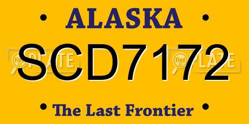 SCD7172 Alaska License Plate