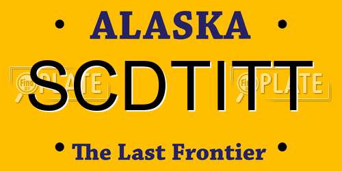 SCDTITT Alaska License Plate