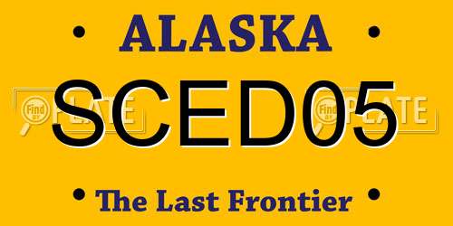 SCED05 Alaska License Plate