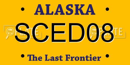 SCED08 Alaska License Plate
