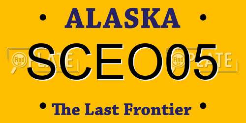 SCEO05 Alaska License Plate