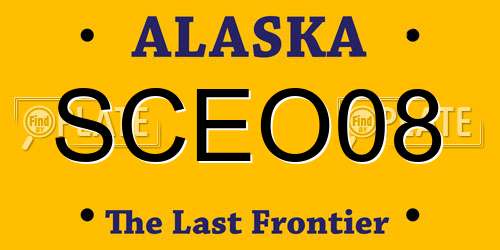 SCEO08 Alaska License Plate