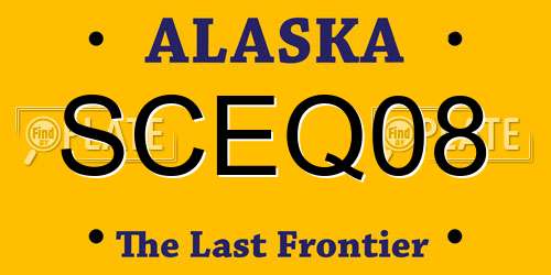 SCEQ08 Alaska License Plate