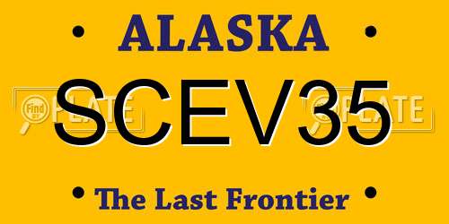 SCEV35 Alaska License Plate