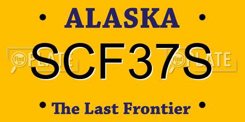 SCF37S Alaska License Plate