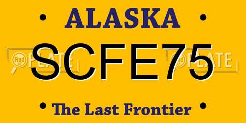 SCFE75 Alaska License Plate