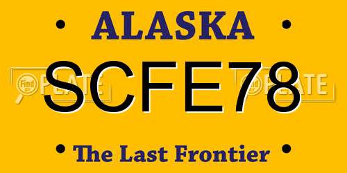 SCFE78 Alaska License Plate