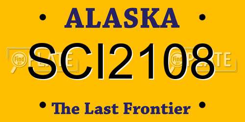 SCI2108 Alaska License Plate