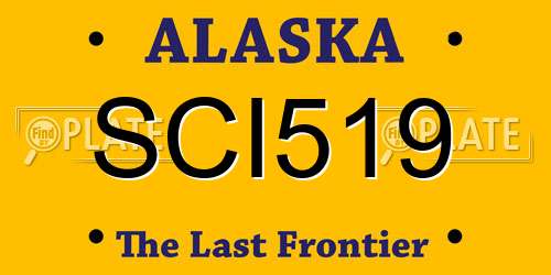 SCI519 Alaska License Plate