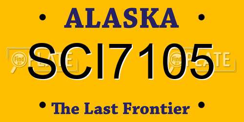 SCI7105 Alaska License Plate