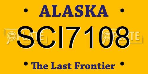 SCI7108 Alaska License Plate