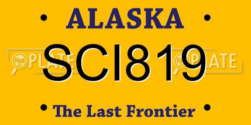 SCI819 Alaska License Plate
