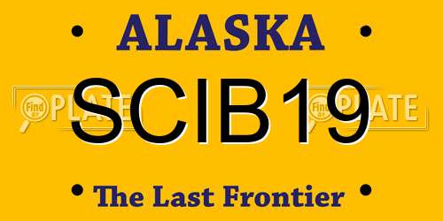 SCIB19 Alaska License Plate