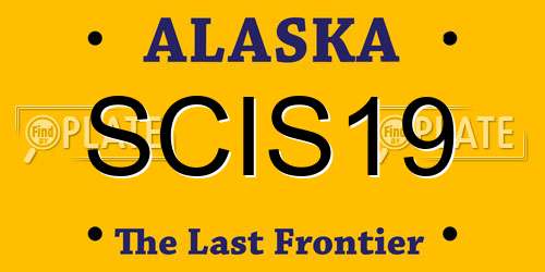 SCIS19 Alaska License Plate