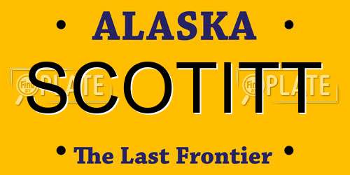 SCOTITT Alaska License Plate