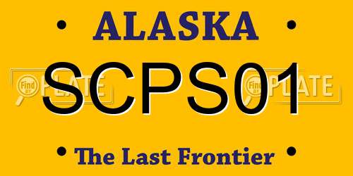 SCPS01 Alaska License Plate