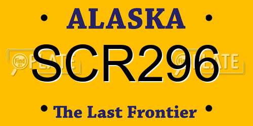 SCR296 Alaska License Plate