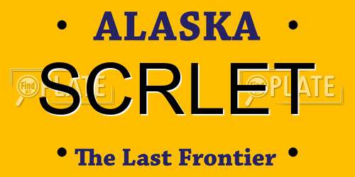 SCRLET Alaska License Plate