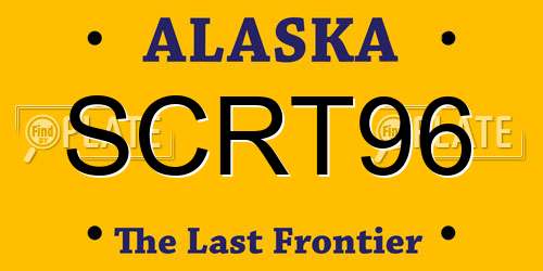 SCRT96 Alaska License Plate