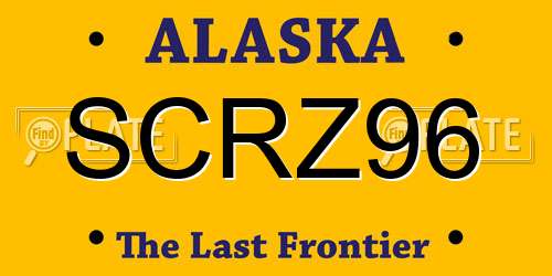 SCRZ96 Alaska License Plate