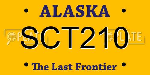 SCT210 Alaska License Plate
