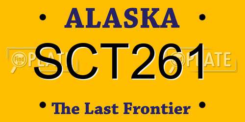 SCT261 Alaska License Plate