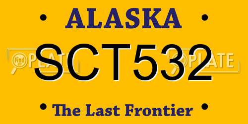 SCT532 Alaska License Plate