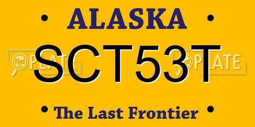 SCT53T Alaska License Plate