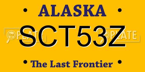 SCT53Z Alaska License Plate
