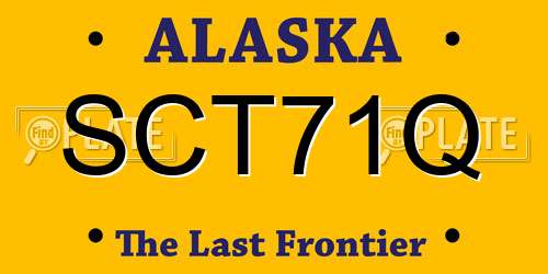 SCT71Q Alaska License Plate