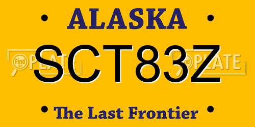 SCT83Z Alaska License Plate