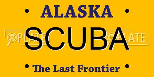 SCUBA Alaska License Plate