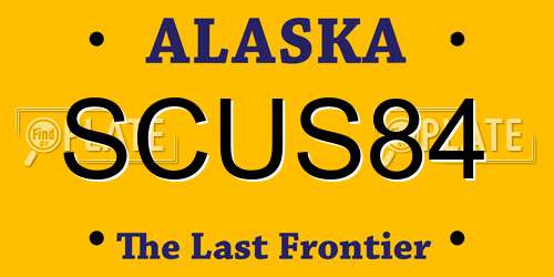 SCUS84 Alaska License Plate